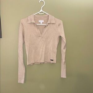 Calvin Klein Tan Collared Shirt